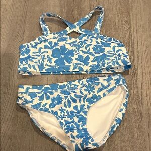 Abercrombie Kids Blue and White Floral Bikini